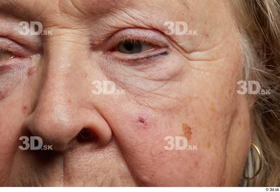 and more Face Woman White Wrinkles Face Skin Textures