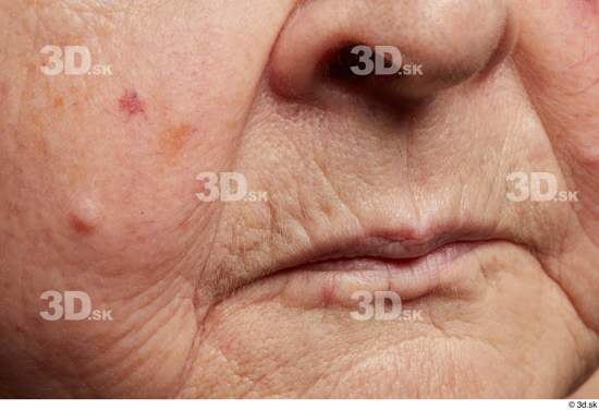 and more Face Woman White Wrinkles Face Skin Textures