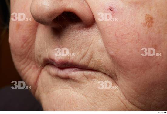 and more Face Woman White Wrinkles Face Skin Textures