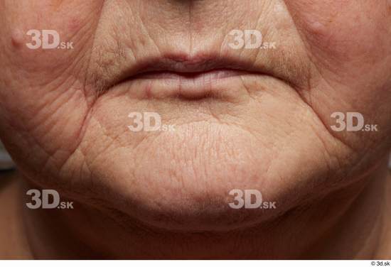 and more Face Woman White Wrinkles Face Skin Textures