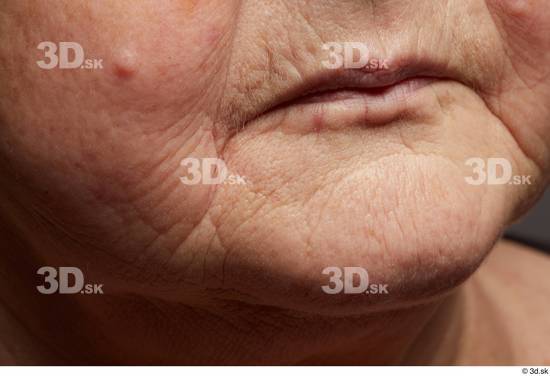 and more Face Woman White Wrinkles Face Skin Textures