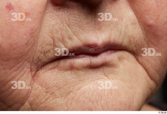 and more Face Woman White Wrinkles Face Skin Textures