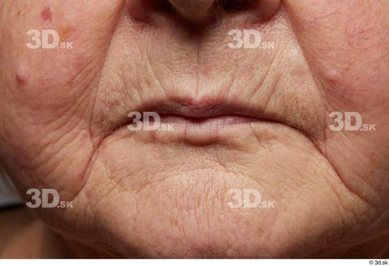 and more Face Woman White Wrinkles Face Skin Textures