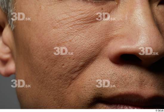 Face Man Asian Wrinkles Face Skin Textures