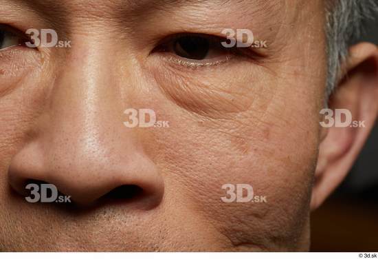 Face Man Asian Wrinkles Face Skin Textures