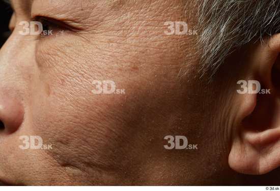 Face Man Asian Wrinkles Face Skin Textures