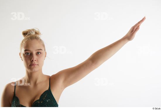 Woman White Slim Female Studio Poses