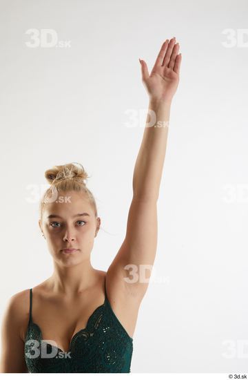 Woman White Slim Female Studio Poses