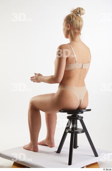 Woman White Slim Female Studio Poses