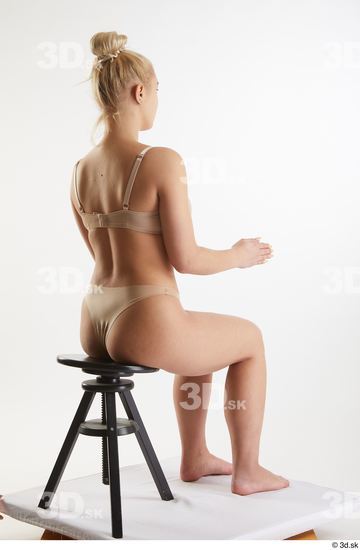 Woman White Slim Female Studio Poses