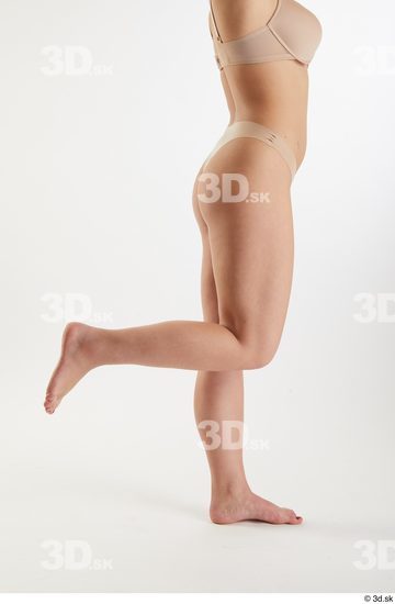 Woman White Slim Female Studio Poses