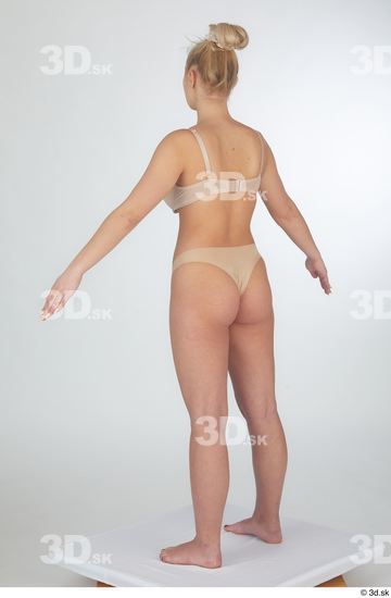 Woman White Slim Female Studio Poses