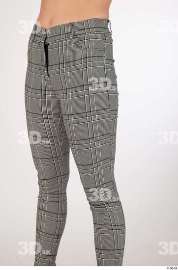 Olivia Sparkle casual dressed grey checkered trousers thigh  jpg