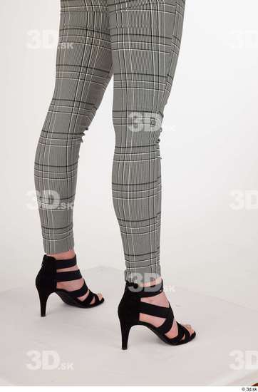 Olivia Sparkle black high heels sandals calf casual dressed grey checkered trousers  jpg