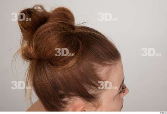 Olivia Sparkle brown hair messy bun  jpg