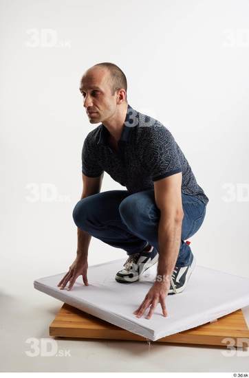 Man White Slim Male Studio Poses