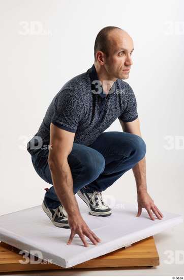 Man White Slim Male Studio Poses