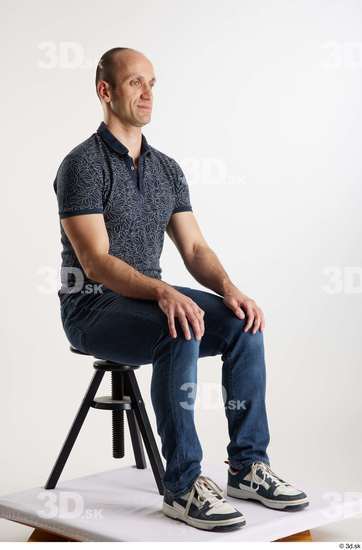 Man White Slim Male Studio Poses