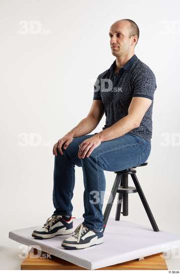 Man White Slim Male Studio Poses