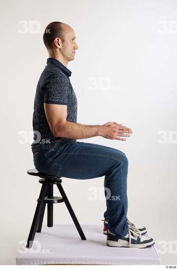 Man White Slim Male Studio Poses