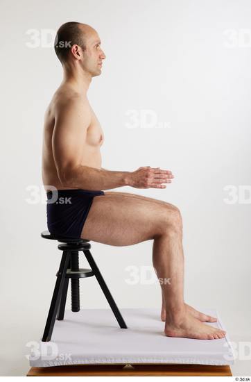 Man White Slim Male Studio Poses