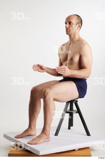 Man White Slim Male Studio Poses