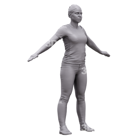 Whole Body Woman White 3D Artec Bodies