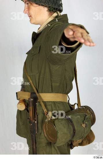 Upper Body Woman White Army Uniform Studio photo references