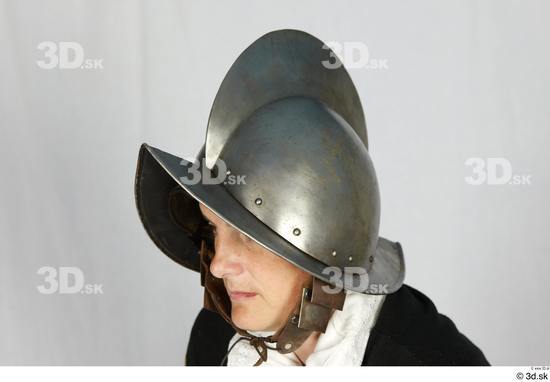 Head Woman White Army Historical Helmet Studio photo references