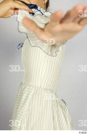 Upper Body Woman White Dress Costume photo references