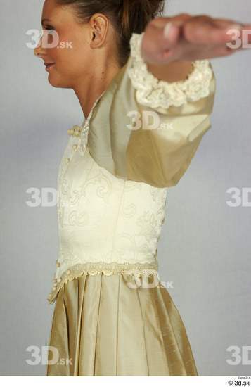 Upper Body Woman White Dress Costume photo references