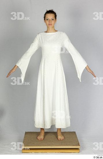 Whole Body Woman White Costume photo references