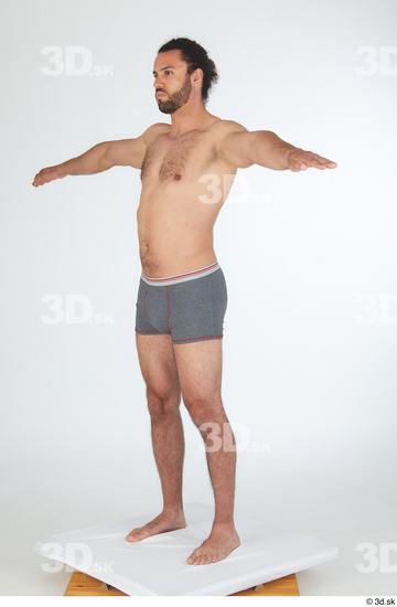 Man Black Slim Male Studio Poses