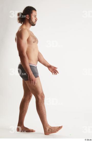 Man Black Muscular Male Studio Poses