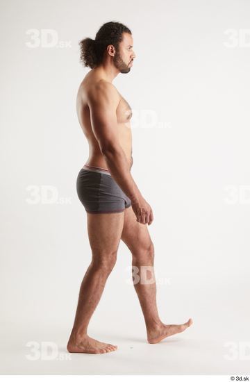 Man Black Muscular Male Studio Poses