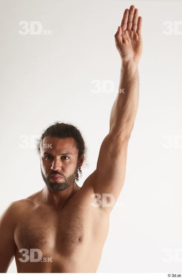 Man Black Muscular Male Studio Poses