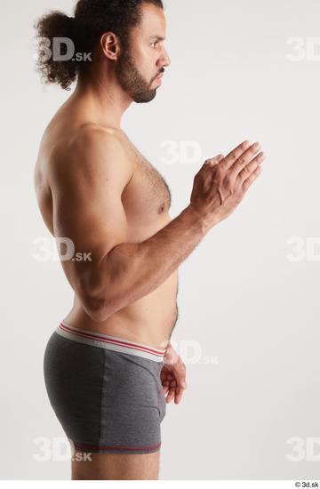 Man Black Muscular Male Studio Poses