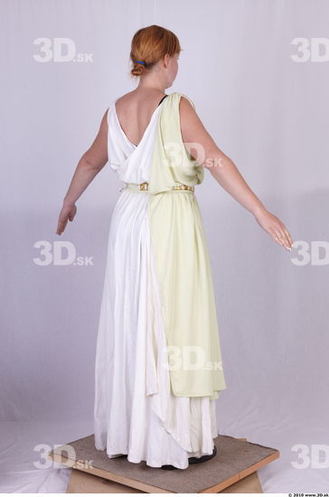 Whole Body Woman White Dress Costume photo references