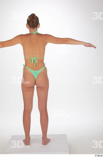 Arina Shy green bikini standing t poses whole body  jpg