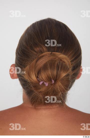 Arina Shy ballet bun brown long hair  jpg