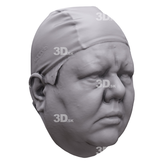 Head Woman White 3D Artec Heads