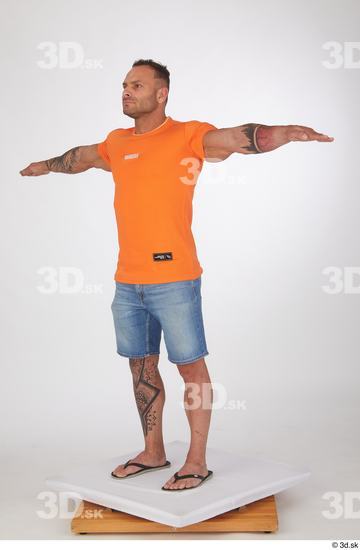 Man White Muscular Male Studio Poses