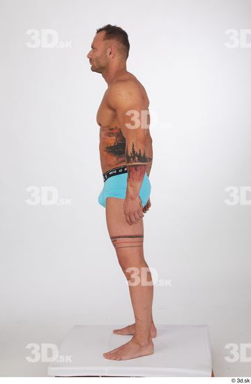 Man White Muscular Male Studio Poses