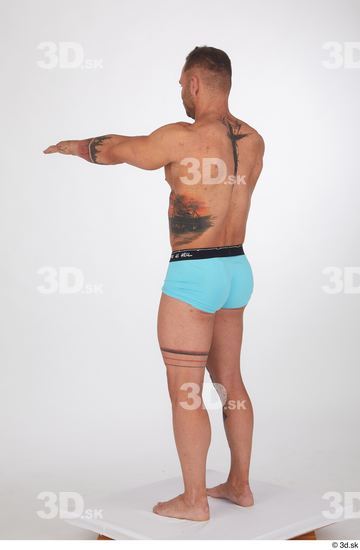 Man White Muscular Male Studio Poses