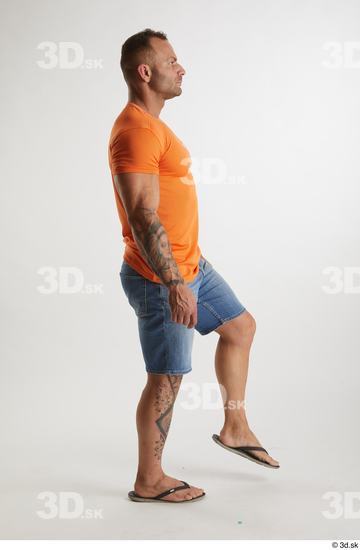 Man White Muscular Male Studio Poses