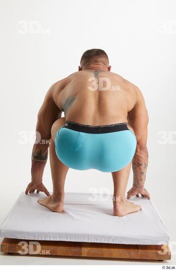 Man White Muscular Male Studio Poses