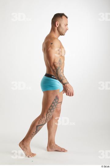 Man White Muscular Male Studio Poses