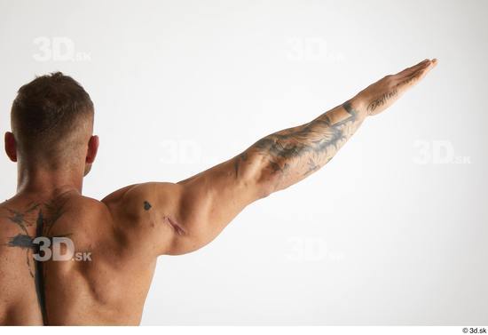 Man White Muscular Male Studio Poses