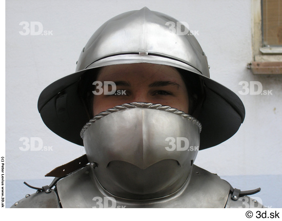 Head Woman White Army Historical Helmet Studio photo references