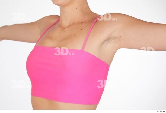 Isabella De Laa casual dressed pink crop top thin straps upper body  jpg